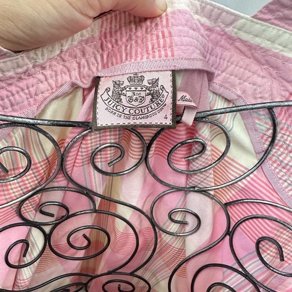 Vintage Juicy Couture pink plaid mini dress size 4 - Picture 7 of 12